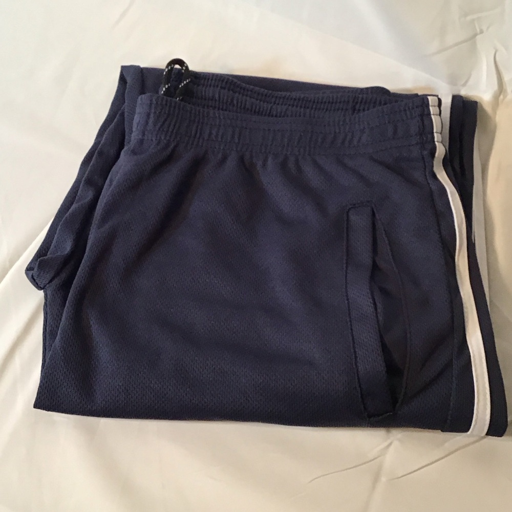 Men's Dark Blue Joggers with White Stripe